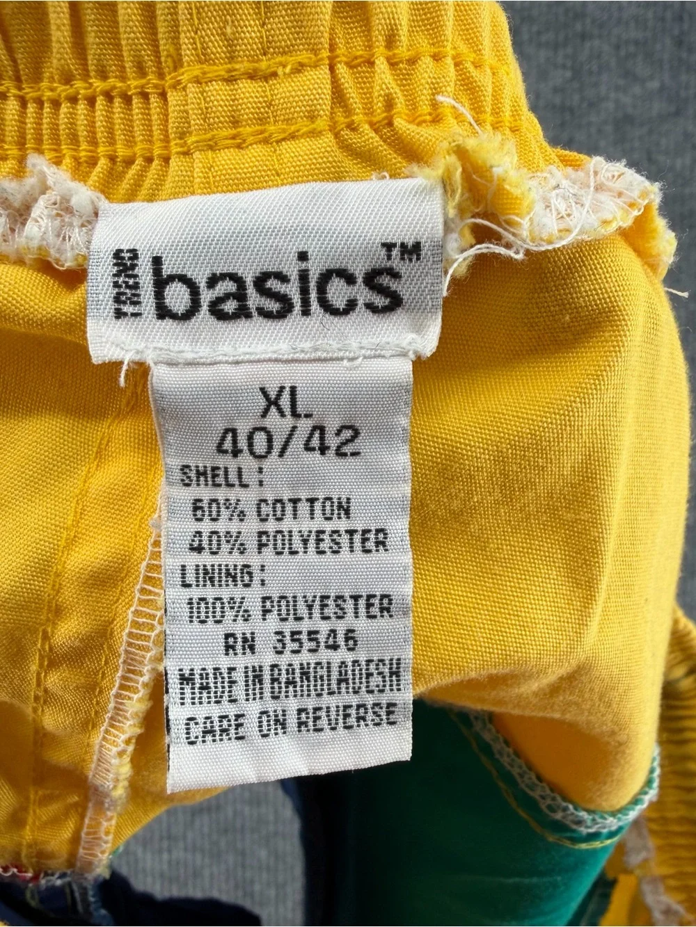 Vintage basics Colorblock swim trunks mens XL 40/42 board shorts resortwear 90s